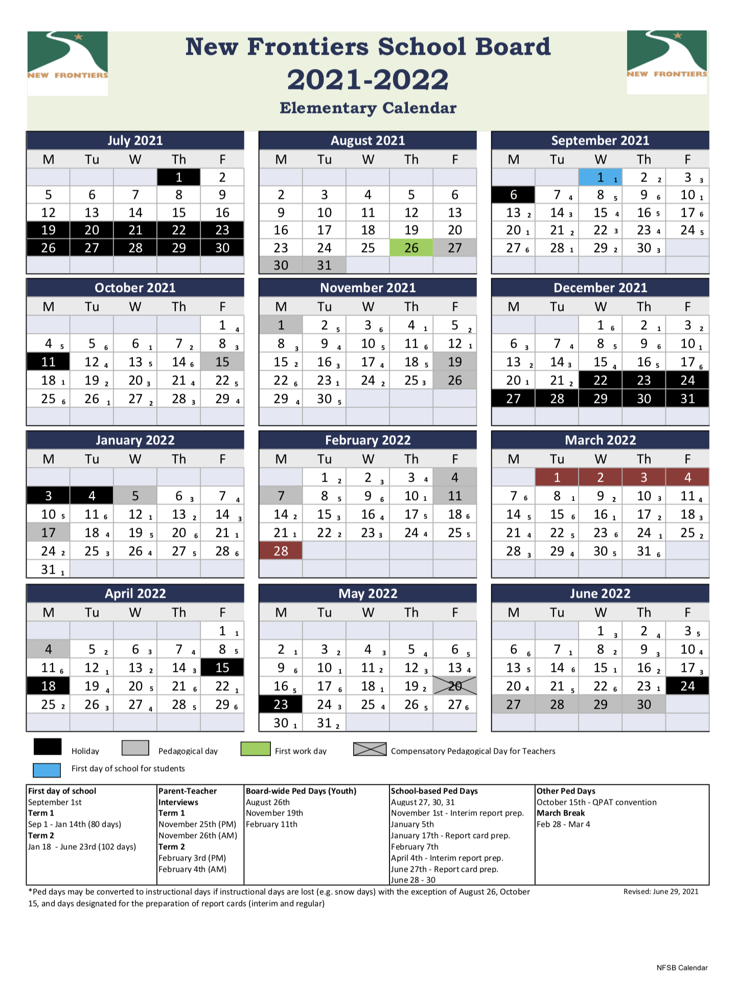 Cps 2022 2023 Calendar Calendar - Centennial Park School